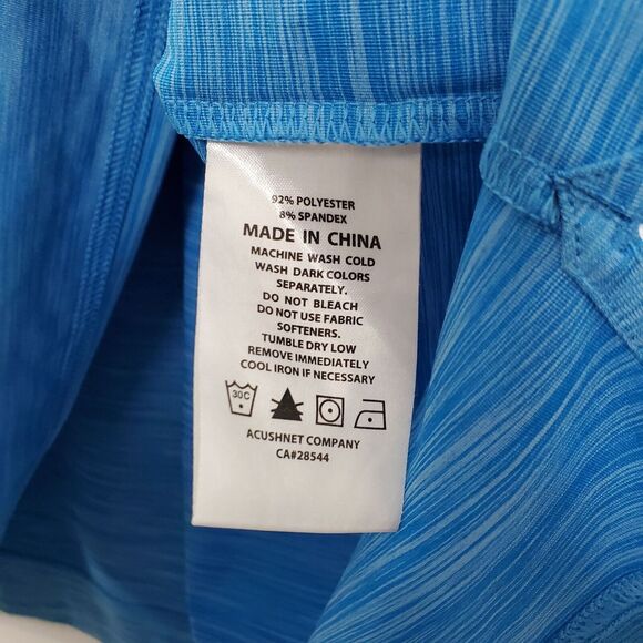 FootJoy Mens Golf Polo Size L Blue Short Sleeve Logo - Picture 4 of 9